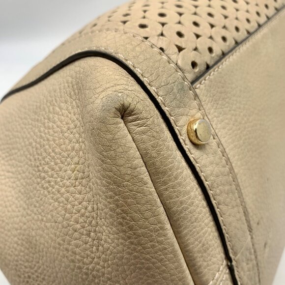 Kate Spade Mercer Isle Sloan Goose Egg Leather Die Cut Satchel Bag - Picture 8 of 13